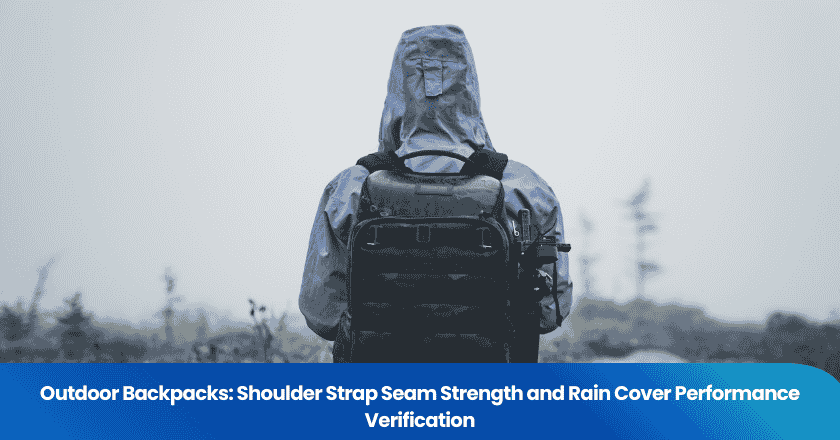 Outdoor Backpacks: Shoulder Strap Seam Strength and Rain Cover Performance Verification